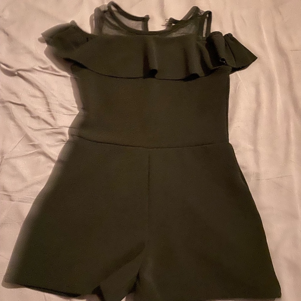 Black formal romper